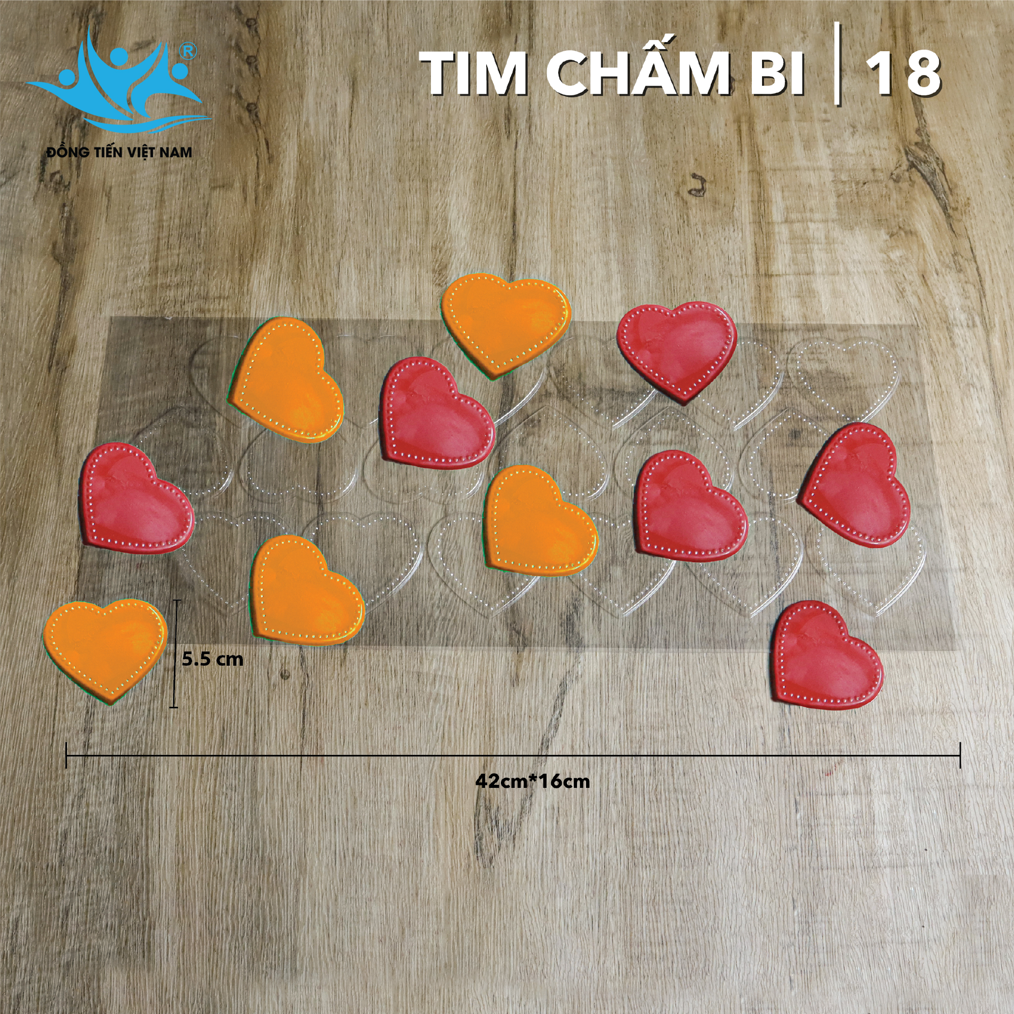 Khuôn Socola Định Hình-Tim Chấm Bi