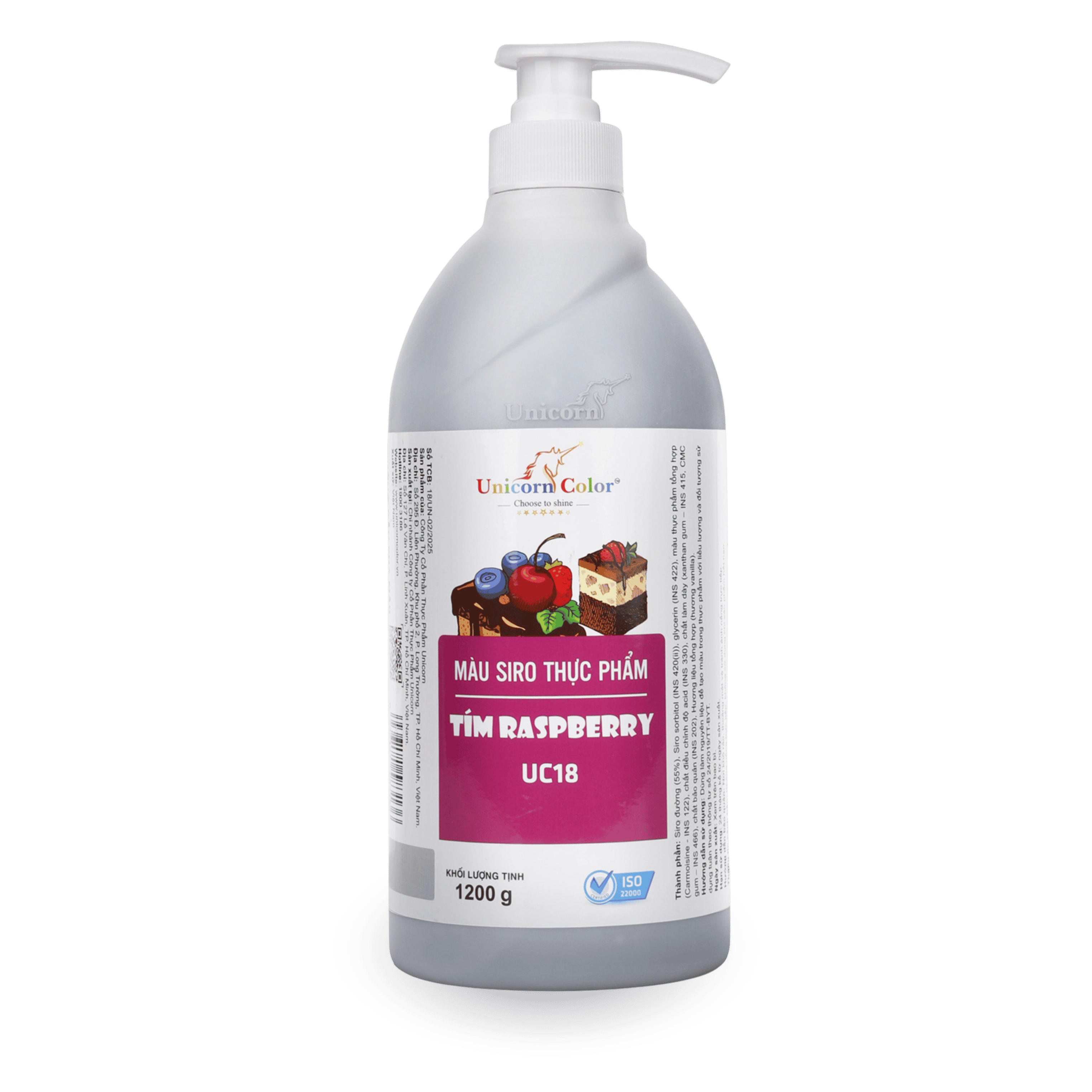 Màu Siro Unicorn Tím Rasberry 1200g