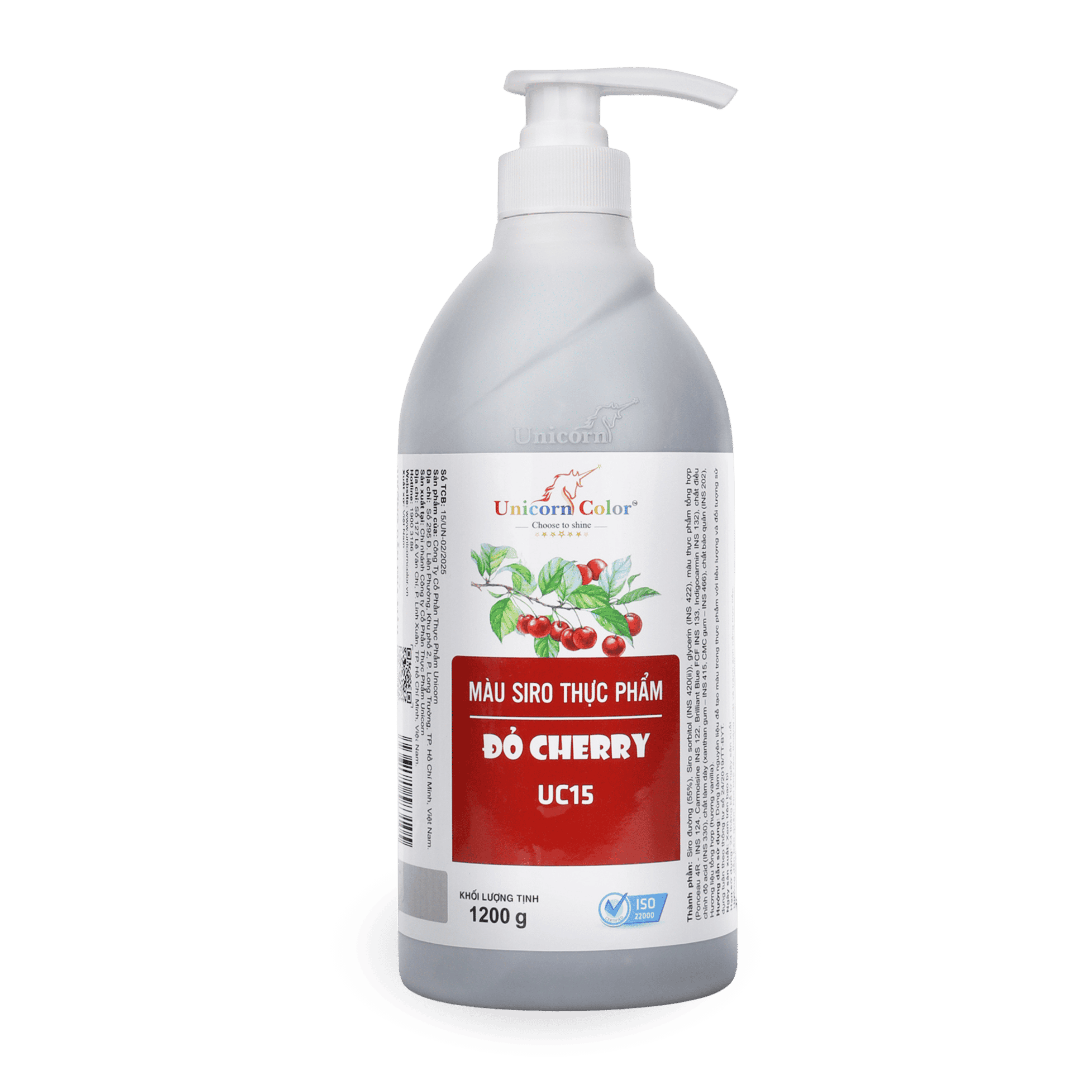 Màu Siro Unicorn Đỏ Cherry 1200g